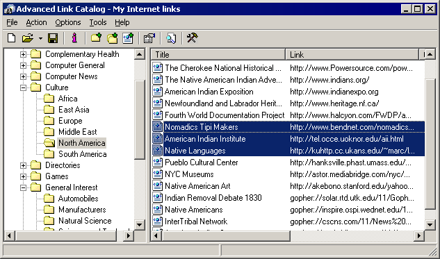 Advanced Link Catalog Screenshot